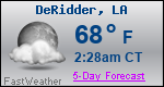 Weather Forecast for DeRidder, LA