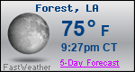 Weather Forecast for Forest, LA