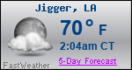 Weather Forecast for Jigger, LA