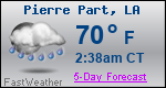 Weather Forecast for Pierre Part, LA