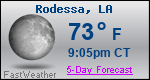 Weather Forecast for Rodessa, LA