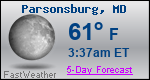Weather Forecast for Parsonsburg, MD