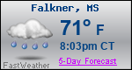 Weather Forecast for Falkner, MS