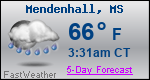 Weather Forecast for Mendenhall, MS
