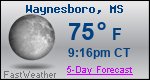 Weather Forecast for Waynesboro, MS