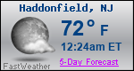Weather Forecast for Haddonfield, NJ