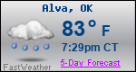 Weather Forecast for Alva, OK