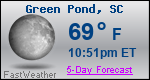 Weather Forecast for Green Pond, SC