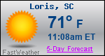 Weather Forecast for Loris, SC