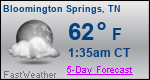 Weather Forecast for Bloomington Springs, TN