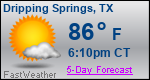 Weather Forecast for Dripping Springs, TX