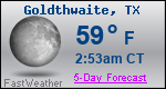 Weather Forecast for Goldthwaite, TX