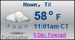 Weather Forecast for Howe, TX