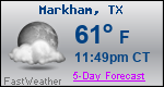 Weather Forecast for Markham, TX