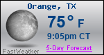 Weather Forecast for Orange, TX