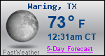 Weather Forecast for Waring, TX