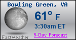 Weather Forecast for Bowling Green, VA
