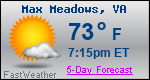 Weather Forecast for Max Meadows, VA