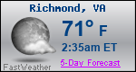 Weather Forecast for Richmond, VA