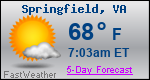 Weather Forecast for Springfield, VA