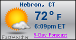 Weather Forecast for Hebron, CT