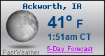 Weather Forecast for Ackworth, IA