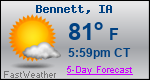 Weather Forecast for Bennett, IA