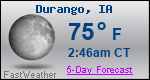 Weather Forecast for Durango, IA