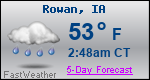 Weather Forecast for Rowan, IA