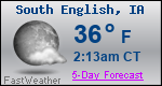 Weather Forecast for South English, IA