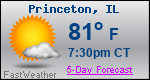 Weather Forecast for Princeton, IL