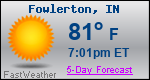 Weather Forecast for Fowlerton, IN