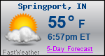 Weather Forecast for Springport, IN