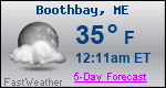 Weather Forecast for Boothbay, ME