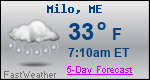 Weather Forecast for Milo, ME