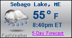 Weather Forecast for Sebago Lake, ME