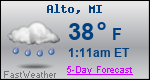 Weather Forecast for Alto, MI