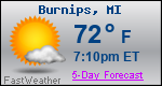 Weather Forecast for Burnips, MI