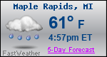 Weather Forecast for Maple Rapids, MI