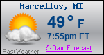 Weather Forecast for Marcellus, MI