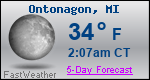 Weather Forecast for Ontonagon, MI