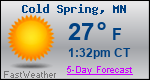 Weather Forecast for Cold Spring, MN