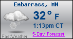 Weather Forecast for Embarrass, MN
