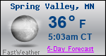 Weather Forecast for Spring Valley, MN