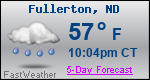 Weather Forecast for Fullerton, ND