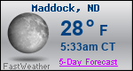 Weather Forecast for Maddock, ND