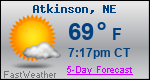 Weather Forecast for Atkinson, NE