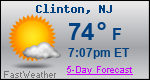 Weather Forecast for Clinton, NJ