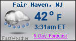 Weather Forecast for Fair Haven, NJ