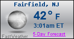 Weather Forecast for Fairfield, NJ